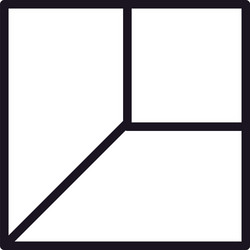 geometric and abstract 3d cube line style icon vector image