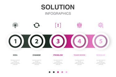 idea change problem team work resolve icons vector image