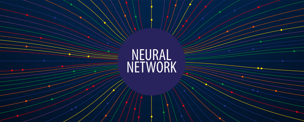 neural network concept connected cells with links vector image
