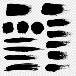 black blot set with transparent background vector