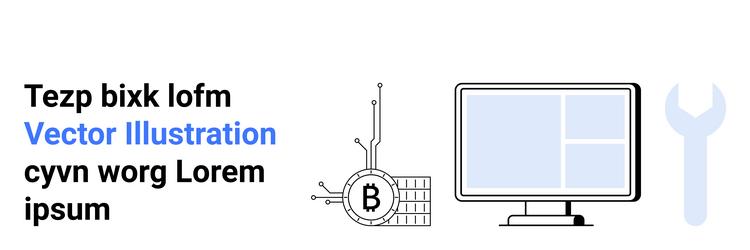 cryptocurrency technology with blockchain and web vector image