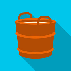 milk bucket icon flat single bio eco organic vector