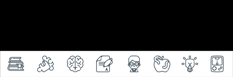nerd line icons linear set quality vector image