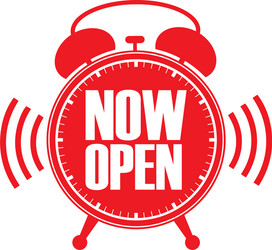 Red Open Alarm Clock vector image