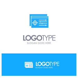 setting controller target object blue logo vector image