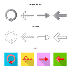 design of element and arrow symbol set vector image