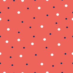 draw seamless patterns set with polka dots on red vector image