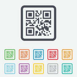 qr code sign icon scan symbol vector image