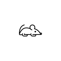 Rat mouse icon vector