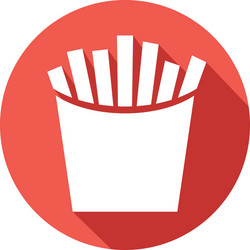 french fries icon vector