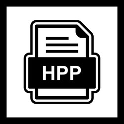 hpp file document icon vector image