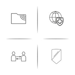 internet technologies simple linear icon vector image