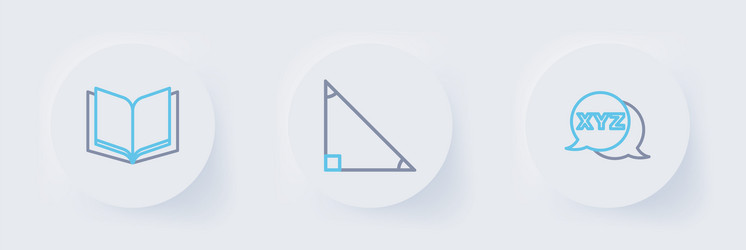 set line xyz coordinate system triangle math vector image