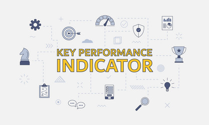 kpi key performance indicator concept with icon vector image