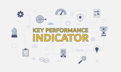 Kpi key performance indicator concept with icon vector