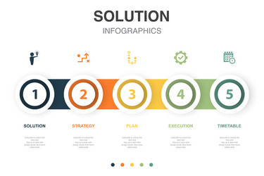 solution strategy plan execution timetable vector image