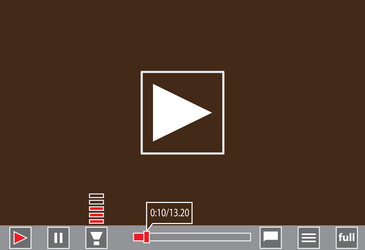 video player template for web and mobile apps vector image