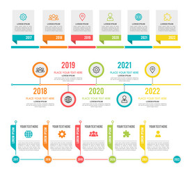 Workflow Timeline Diagram vector image