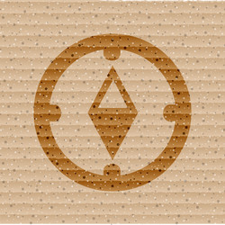 compass flat modern web button and space for your vector image