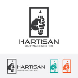 Letter w logo hand symbol flat monochrome Vector Image