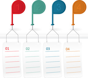 pin pointer with stickers different colors vector image