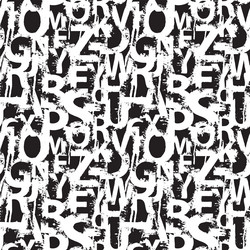seamless pattern with alphabet letters in form vector image