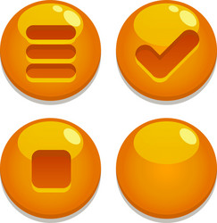 a set of buttons for gaming interfaces vector image