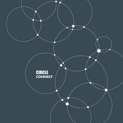 abstract background with circles and dots connect vector image