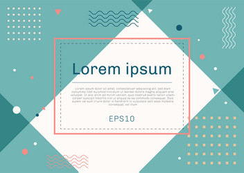 Banner web template geometric design with square vector