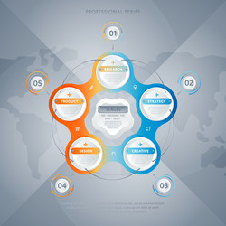 business infographics concept with five stage vector