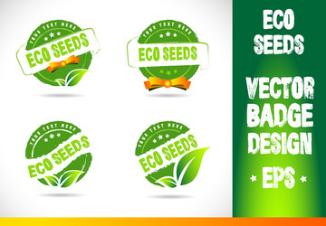 eco seeds badge vector