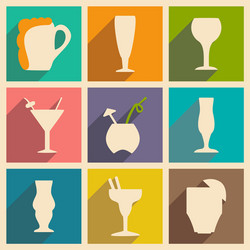 flat with shadow concept and mobile application vector image