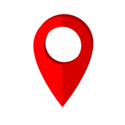 map pointer icon in flat style navigator symbol vector image