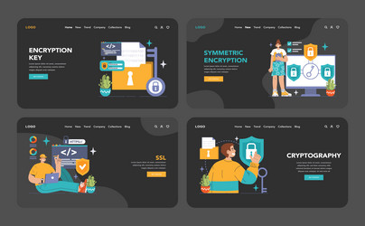 Data Security & Encryption Concepts vector image
