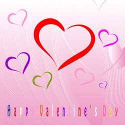 happy valentines day celebration greeting card vector