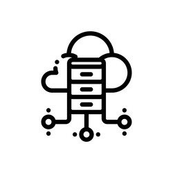 cloud database icon thin linear style design vector image