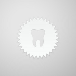 tooth shape on background circle vector