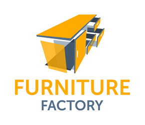 furniture factory logo template - parts of table vector