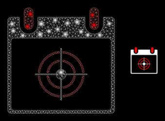 mesh web target calendar page with majestic vector image
