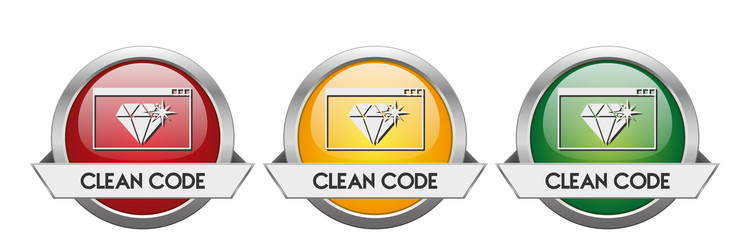 Modern button clean code vector