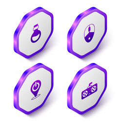 set isometric bottle with magic elixir computer vector image