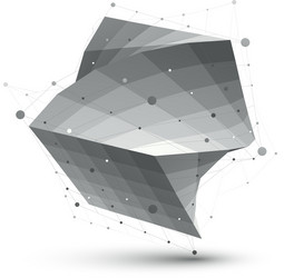 abstract 3d structure polygonal network object vector image