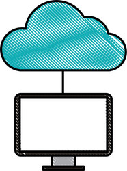 cloud computing programming and coding software vector image