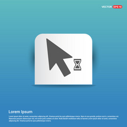 mousecursor loading icon - blue sticker button vector image