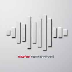 silhouette sound waveform with shadow vector image
