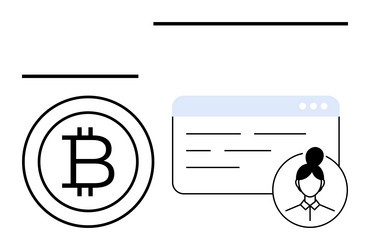 cryptocurrency profile integration with blockchain vector image