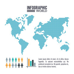 earth world infographic population vector