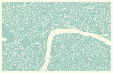 modern london map in vintage style vector