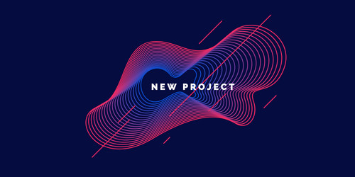 organic forms with dynamic waves and lines vector image