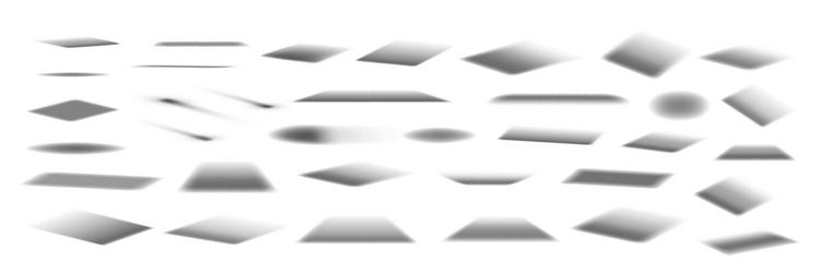 realistic drop shadow from different angles vector image